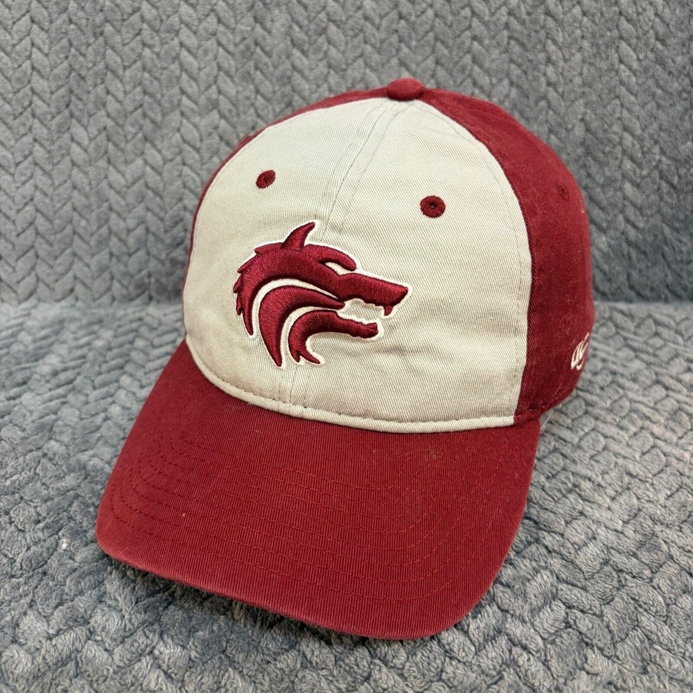 OC Sports Wolf Head Logo‎ Adjustable OS Burgundy Cream Ball Cap